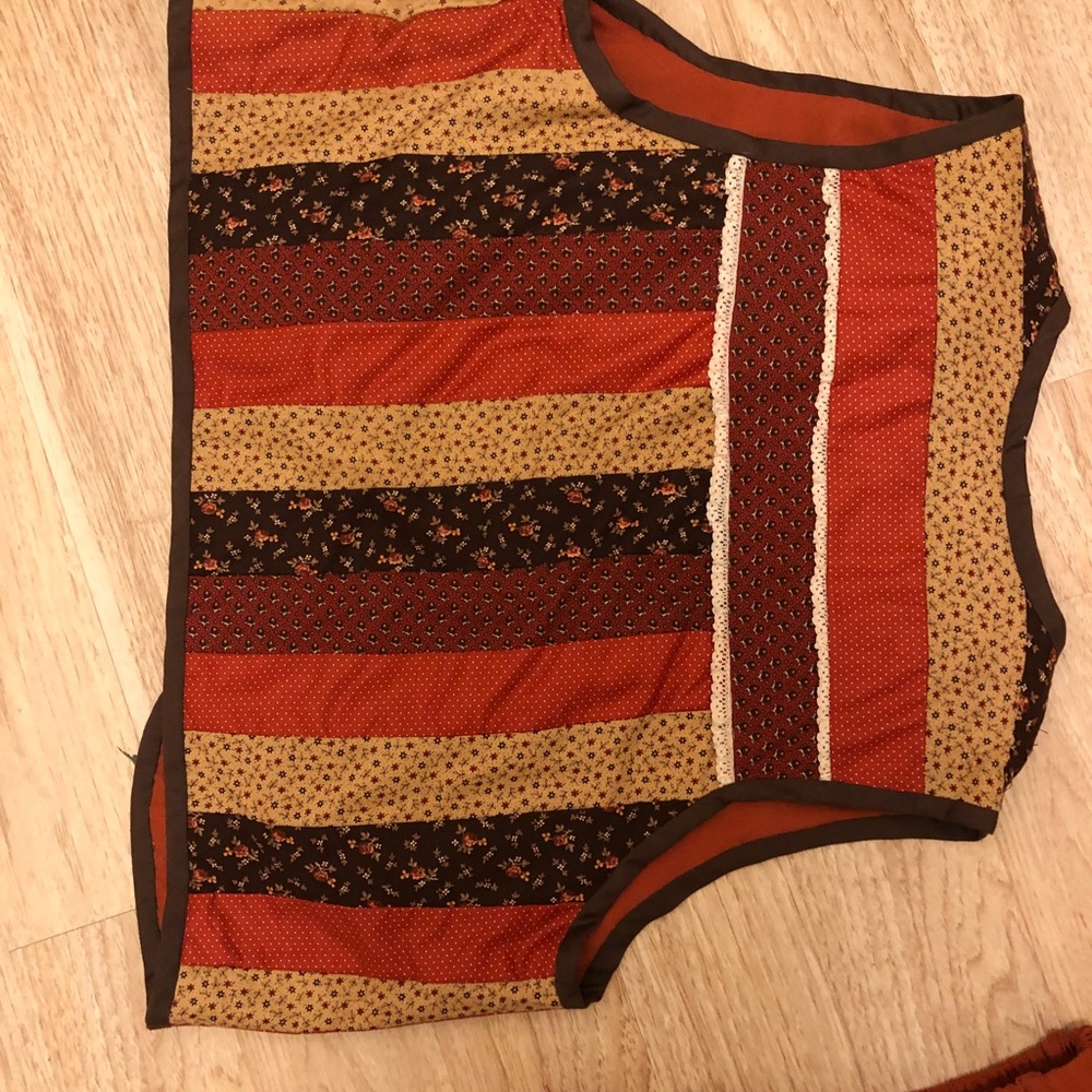 True vintage 70s Prairie set two pieces sm as is - Picture 6 of 8